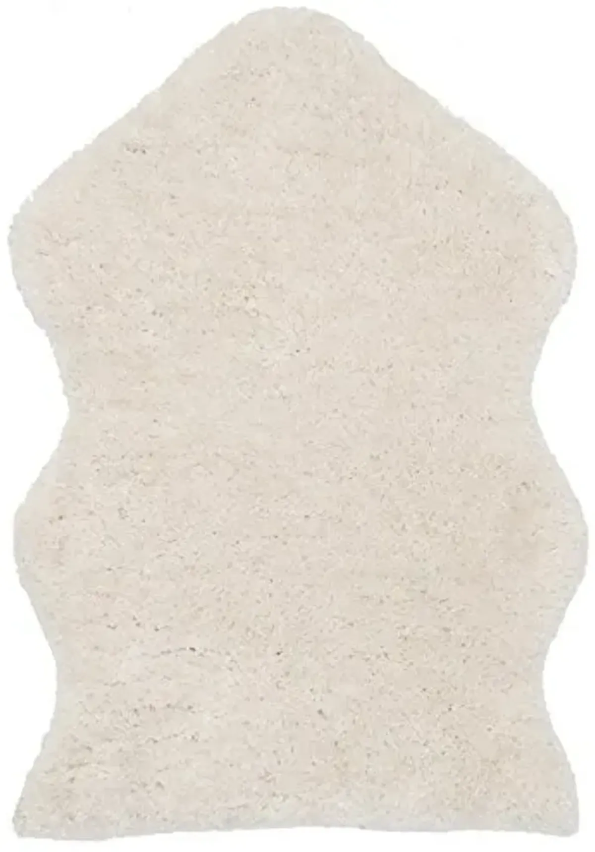 SAFAVIEH Sheep Shag Collection 2'6" x 4' Ivory SSG101B Handmade 1-inch Thick Accent Rug