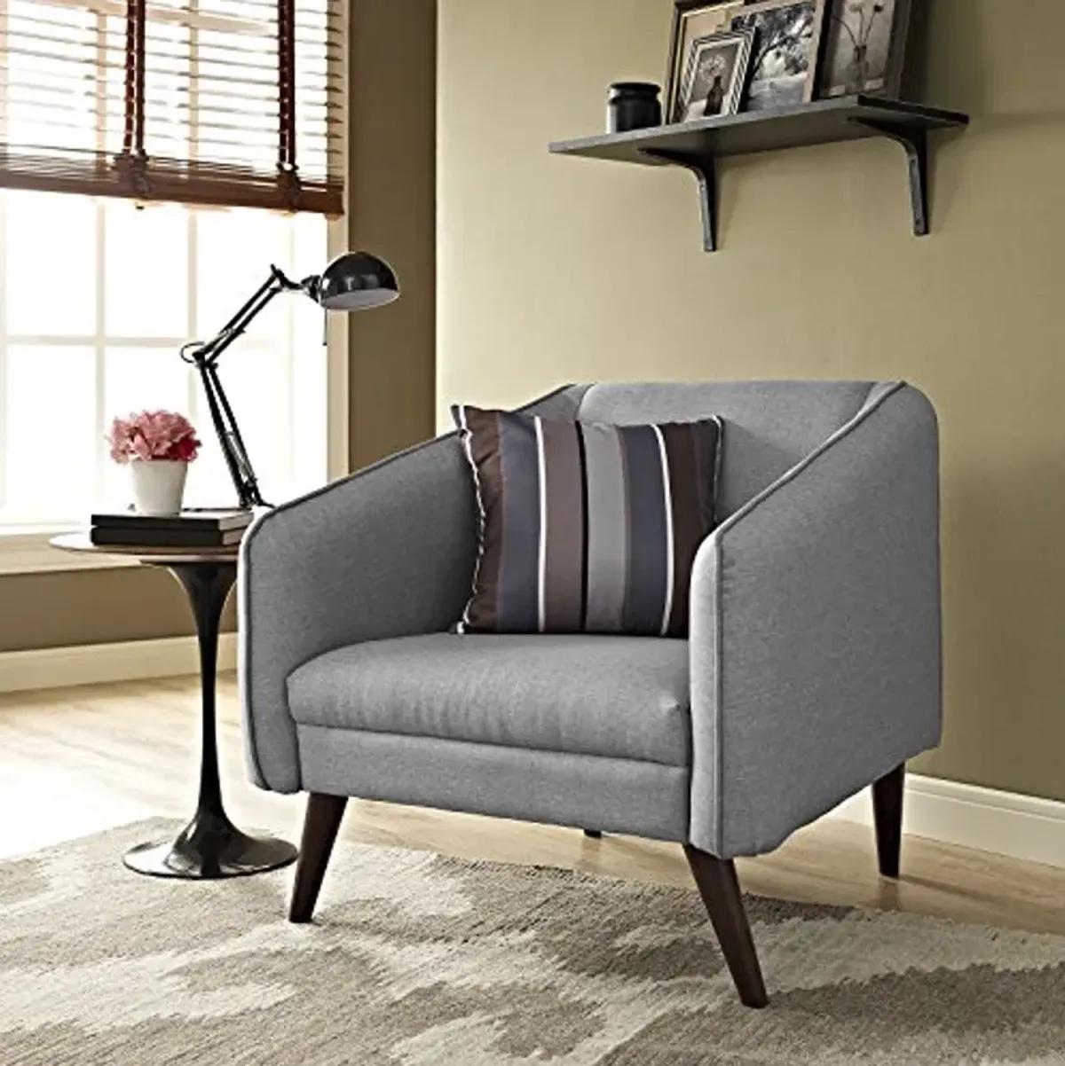 Modway Slide Armchair, Light Gray