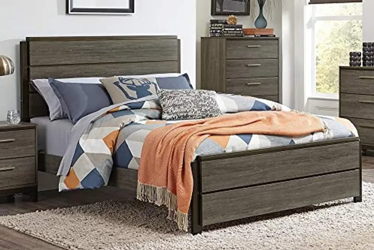 Vestavia Modern Gray Finish Queen Bed by Homelegance