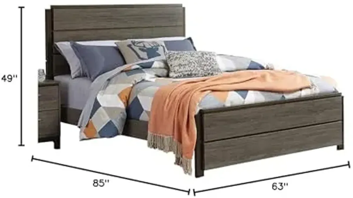 Vestavia Modern Gray Finish Queen Bed by Homelegance
