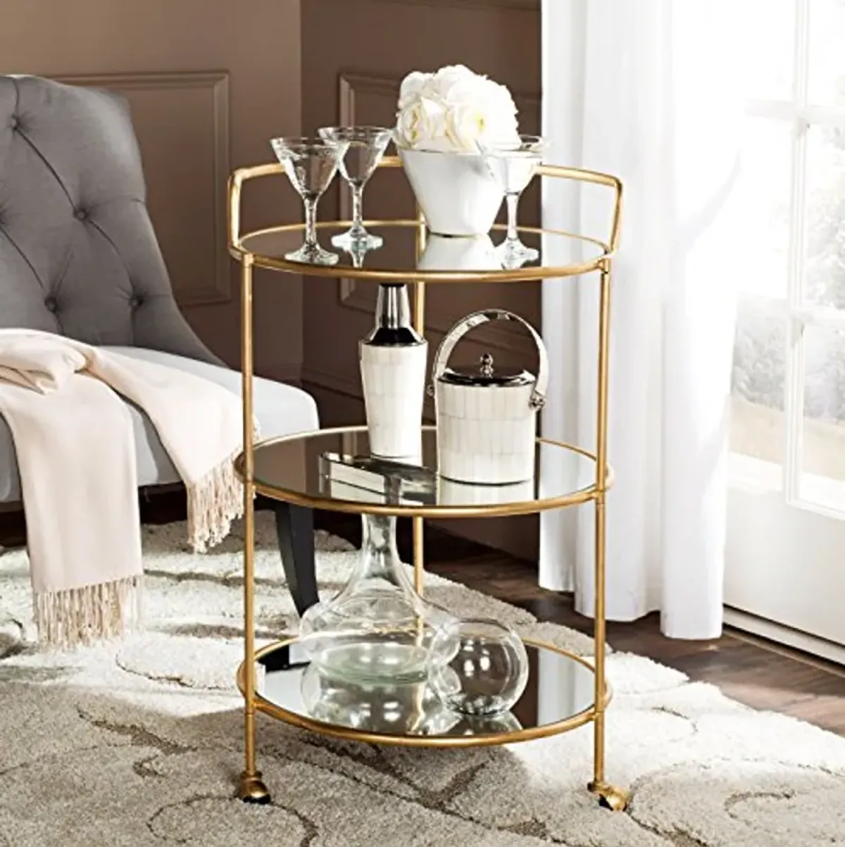 Safavieh Home Collection Dulcinea Silver Bar Cart