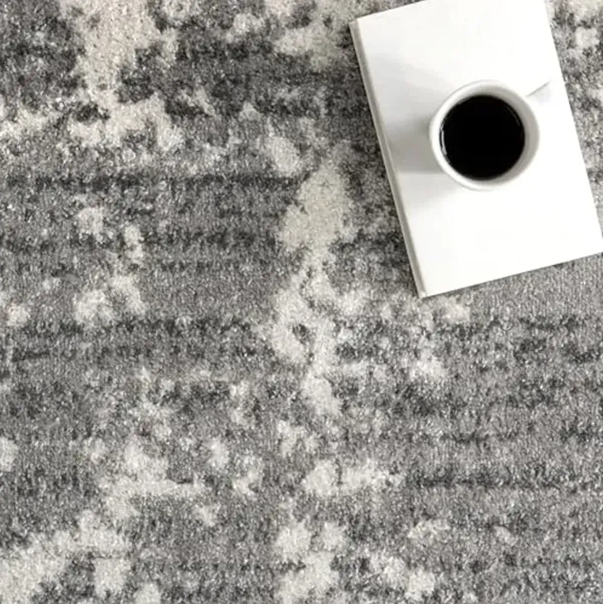 nuLOOM Deedra Modern Abstract Area Rug - 5x8 Area Rug Modern/Contemporary Grey/Ivory Rugs for Living Room Bedroom Dining Room Kitchen