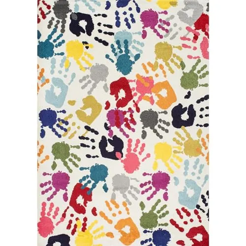 nuLOOM Pinkie Handprint Kids Area Rug, 5x8, Multi