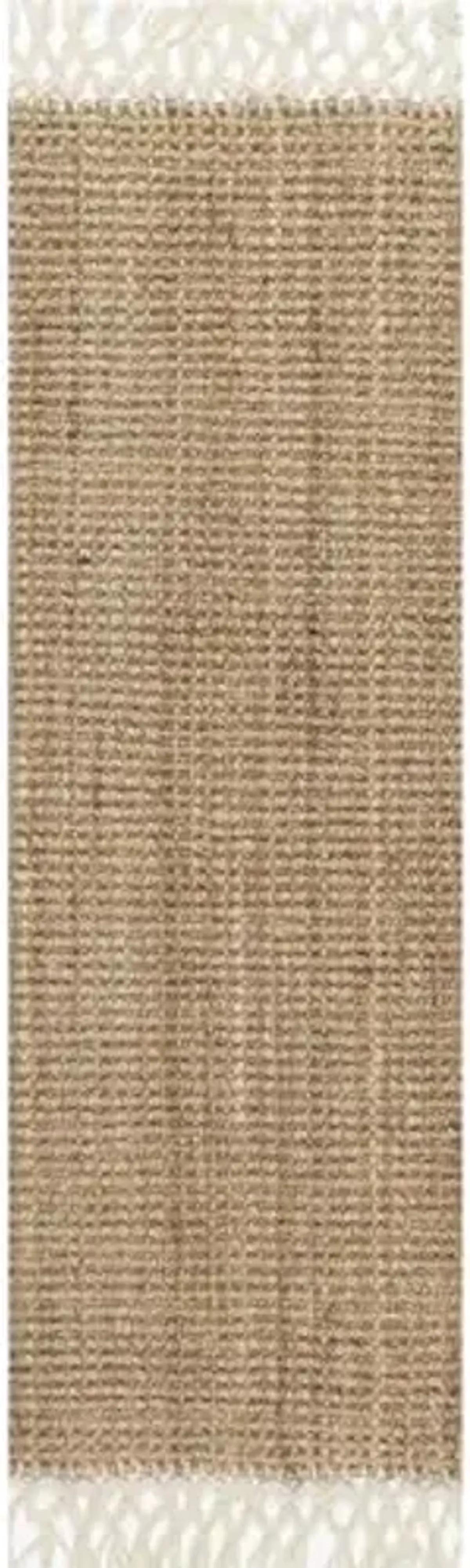 nuLOOM Raleigh Farmhouse Jute Tasseled Runner Rug, 2' 6" x 8', Natural