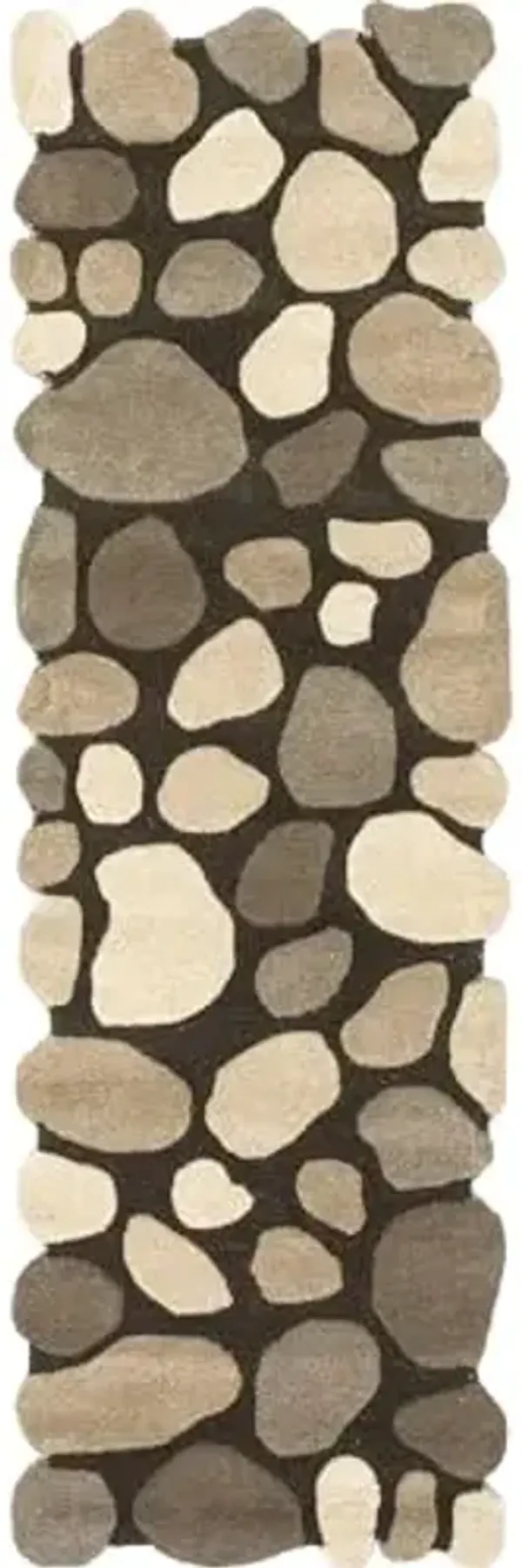 Nuloom Pebbles Natural/Beige, 2'6" x 12', Handmade, Polka Dot, Wool, Soft and Cozy, High Traffic, Stain Resistant, Easy Clean, Durable Runner for Bedroom, Living Room, Dining, Den, Foyer, Entryway