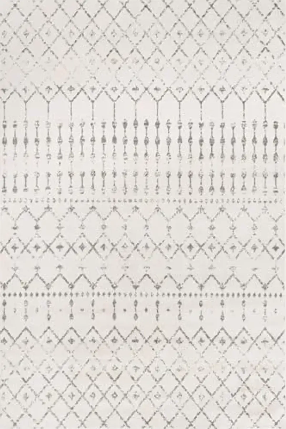 nuLOOM 2x3 Moroccan Blythe Area Rug, Grey, Faded Bohemian Design, Stain Resistant, For Bedroom, Dining Room, Living Room, Hallway, Office, Kitchen, Entryway