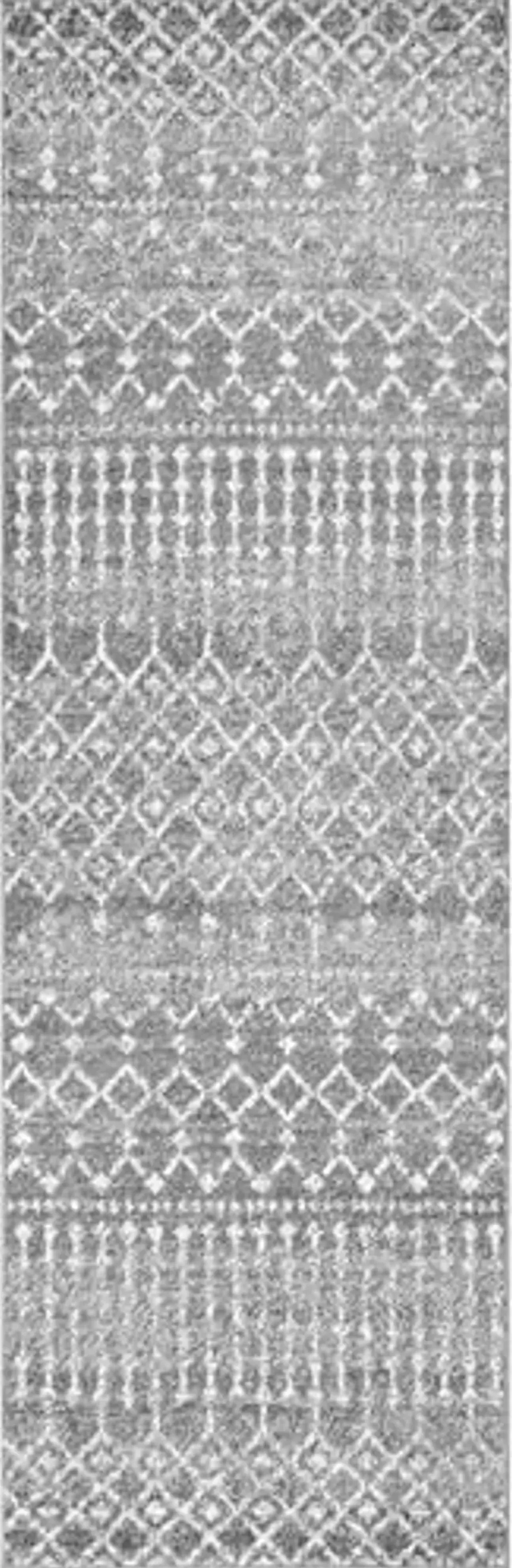 nuLOOM 2x8 Moroccan Blythe Area Rug, Dark Grey, Faded Bohemian Design, Stain Resistant, For Bedroom, Dining Room, Living Room, Hallway, Office, Kitchen, Entryway