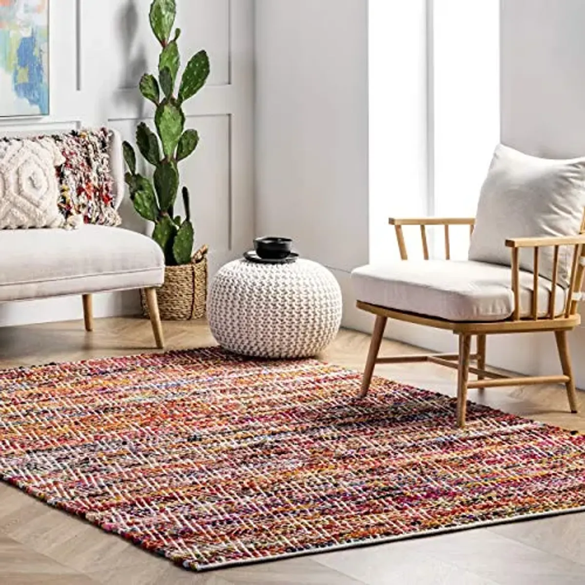 nuLOOM Rochell Hand Woven Chevron Accent Rug, 2x3, Magenta