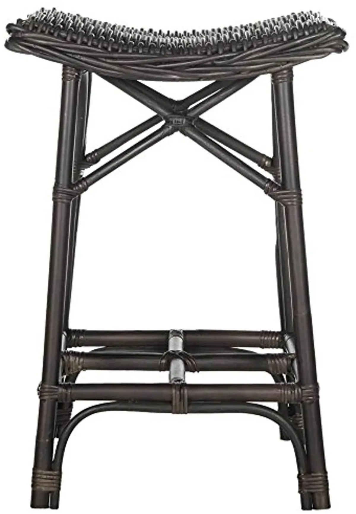 SAFAVIEH Home Collection Amara Brown Wicker Barstool