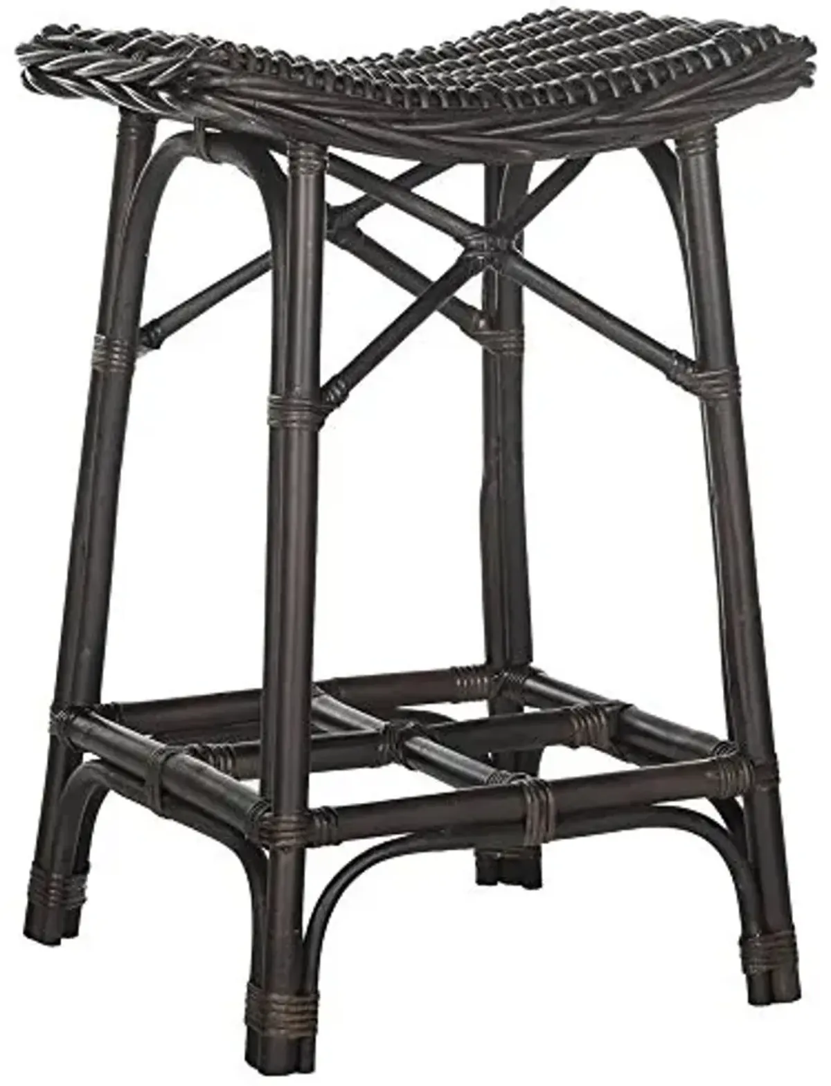 SAFAVIEH Home Collection Amara Brown Wicker Barstool