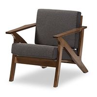 Baxton Studio Cayla Lounge Chair in Gray