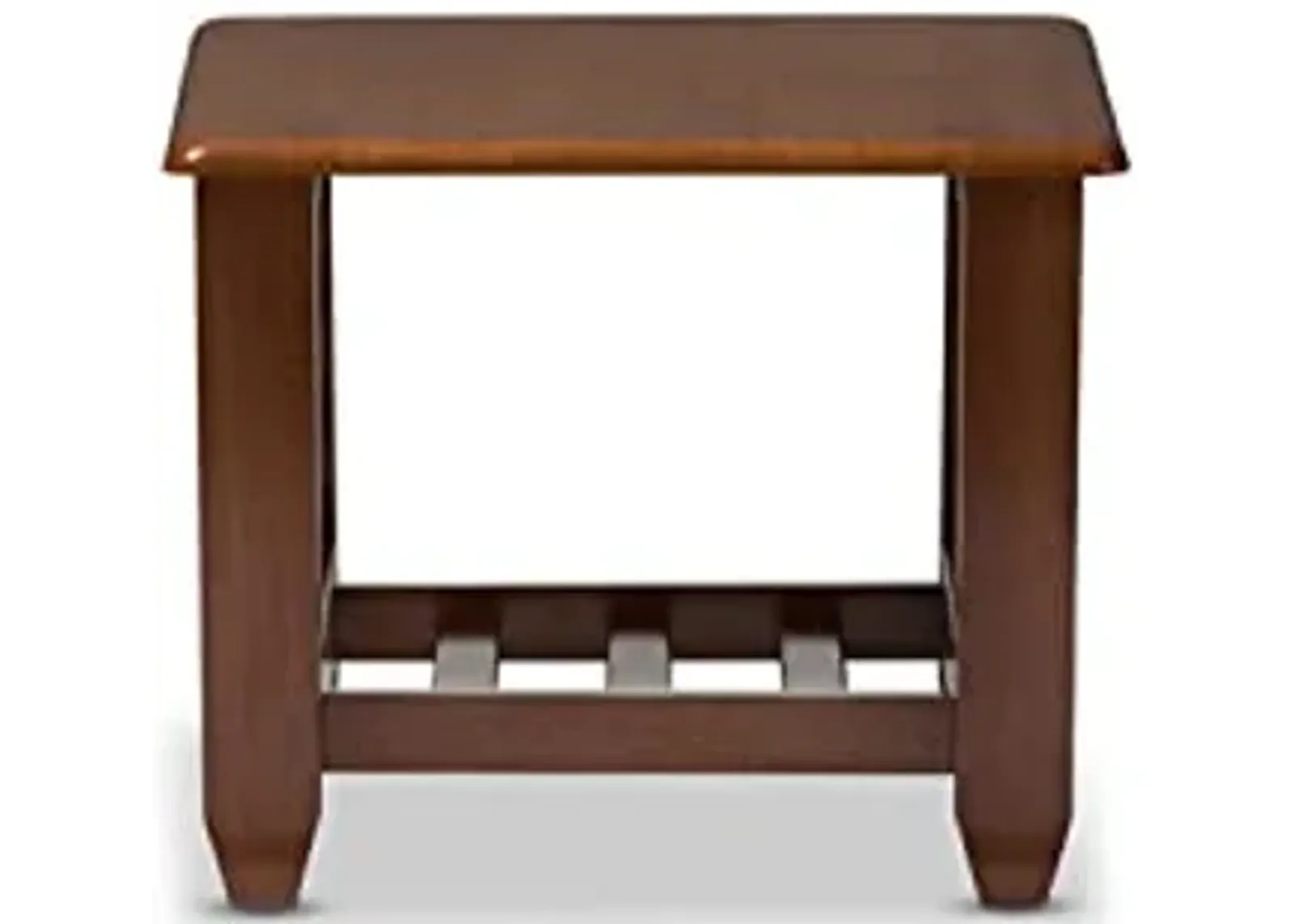 Baxton Studio Larissa Modern Classic Mission Style Cherry Finished Brown Wood Living Room Occasional End Table