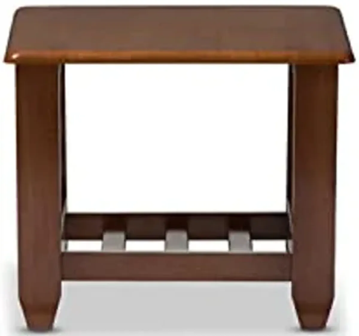 Baxton Studio Larissa Modern Classic Mission Style Cherry Finished Brown Wood Living Room Occasional End Table