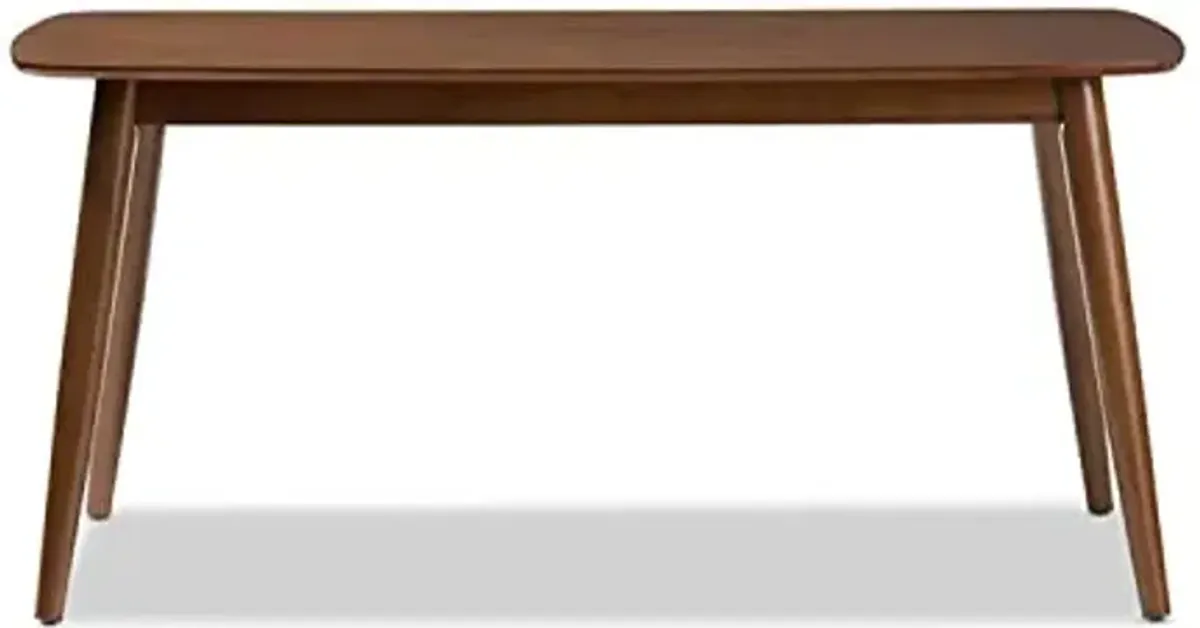 Baxton Studio Flora Dining Table in Medium Brown