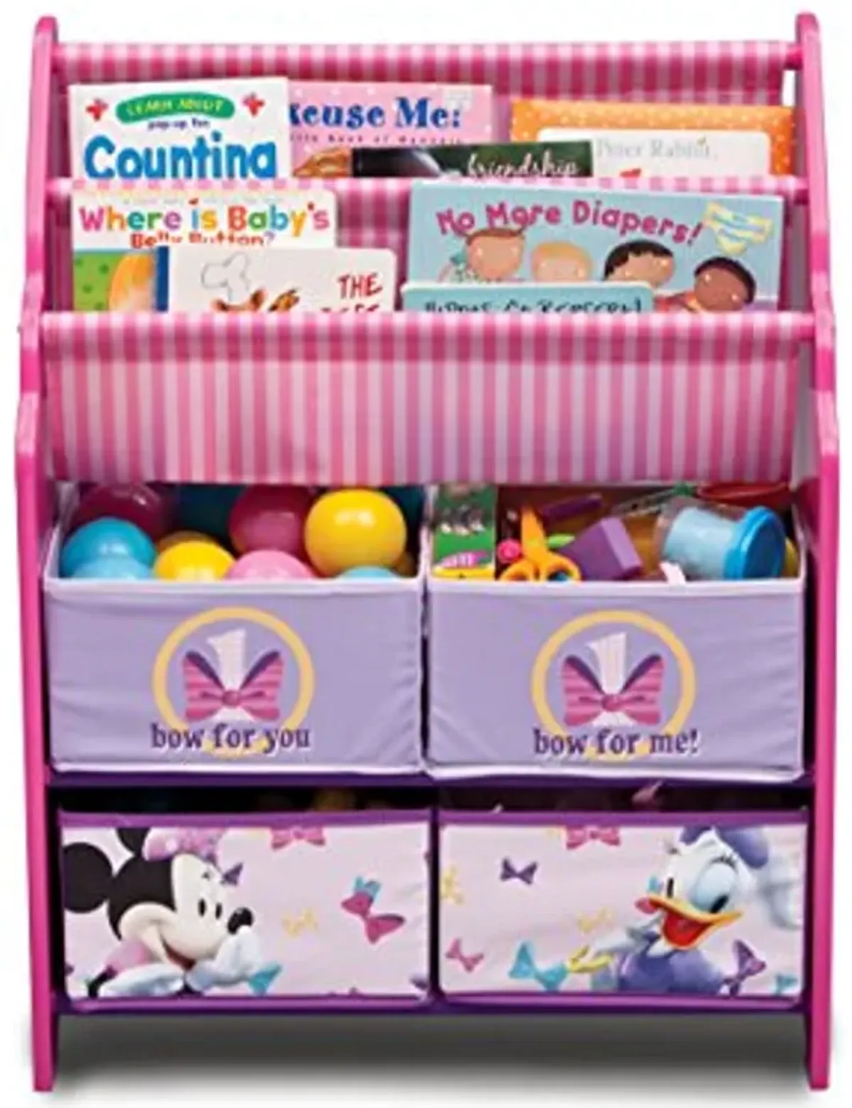 Disney Minnie Mouse Book and Toy Organizer, Multicolor