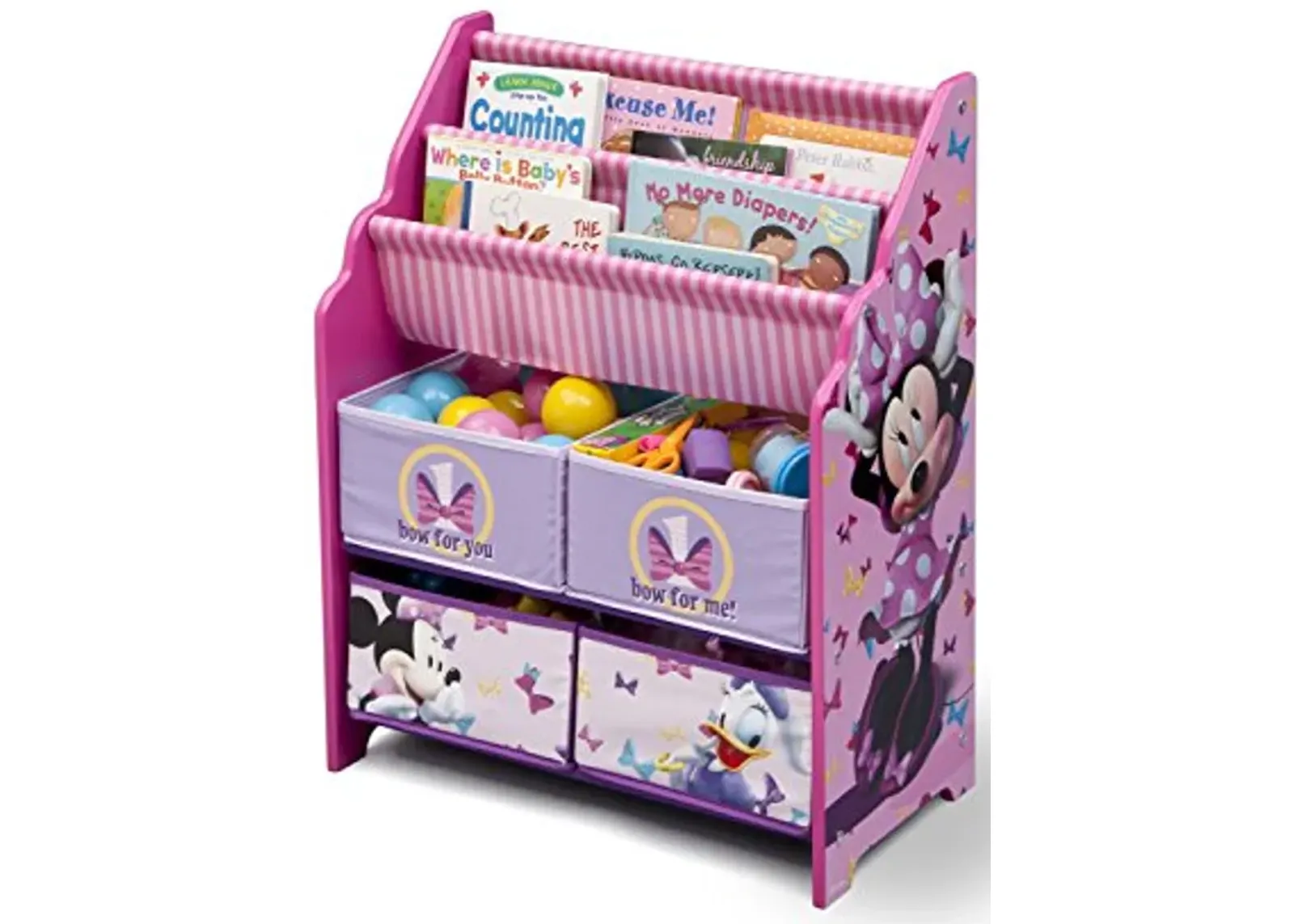 Disney Minnie Mouse Book and Toy Organizer, Multicolor