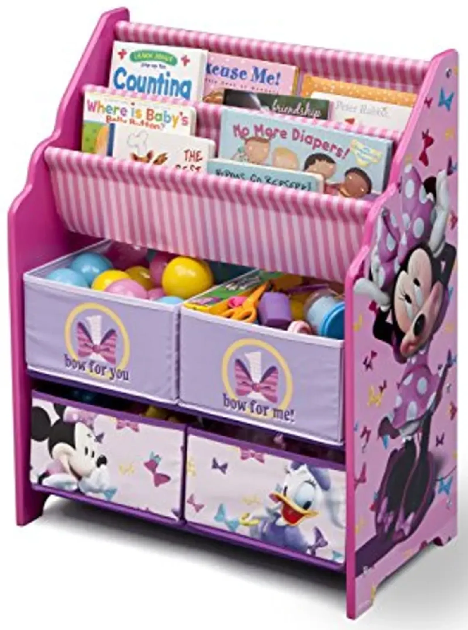 Disney Minnie Mouse Book and Toy Organizer, Multicolor