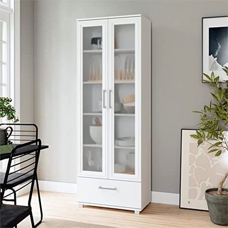 Accentuations by Manhattan Comfort -MC Serra 5 shelves Bookcase 1.0, White