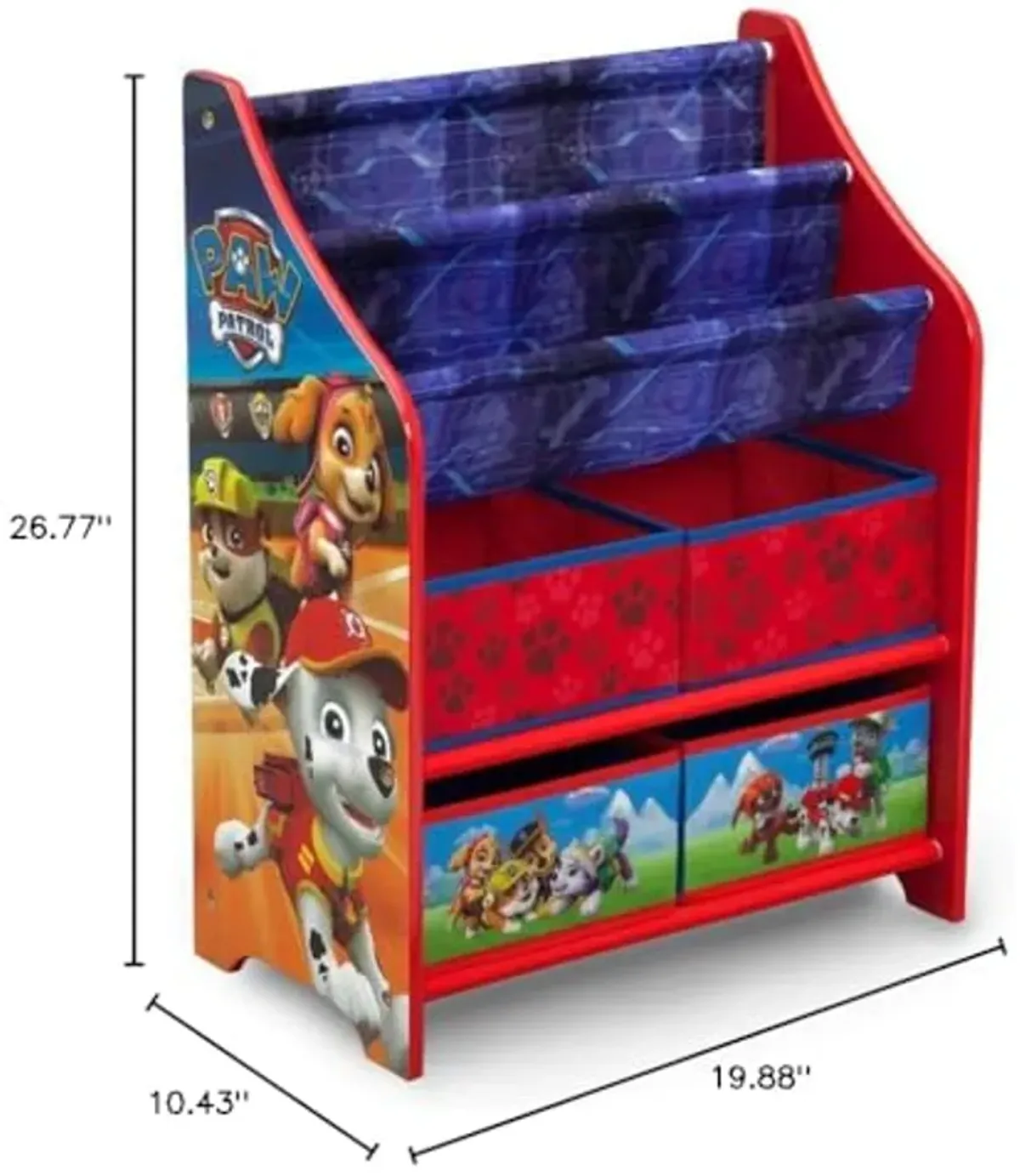 Delta Children Nick Jr. PAW Patrol Book and Toy Organizer