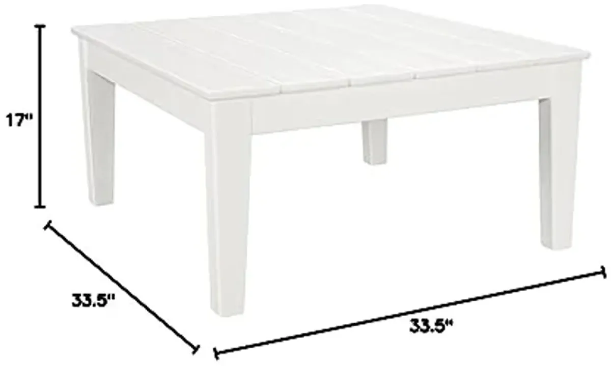 POLYWOOD® Conversation/Coffee Table, White