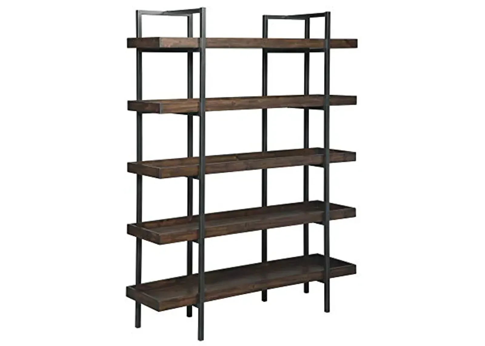 Signature Design by Ashley Starmore Urban Industrial 76" Bookcase with 5 Fixed Shelves, Brown