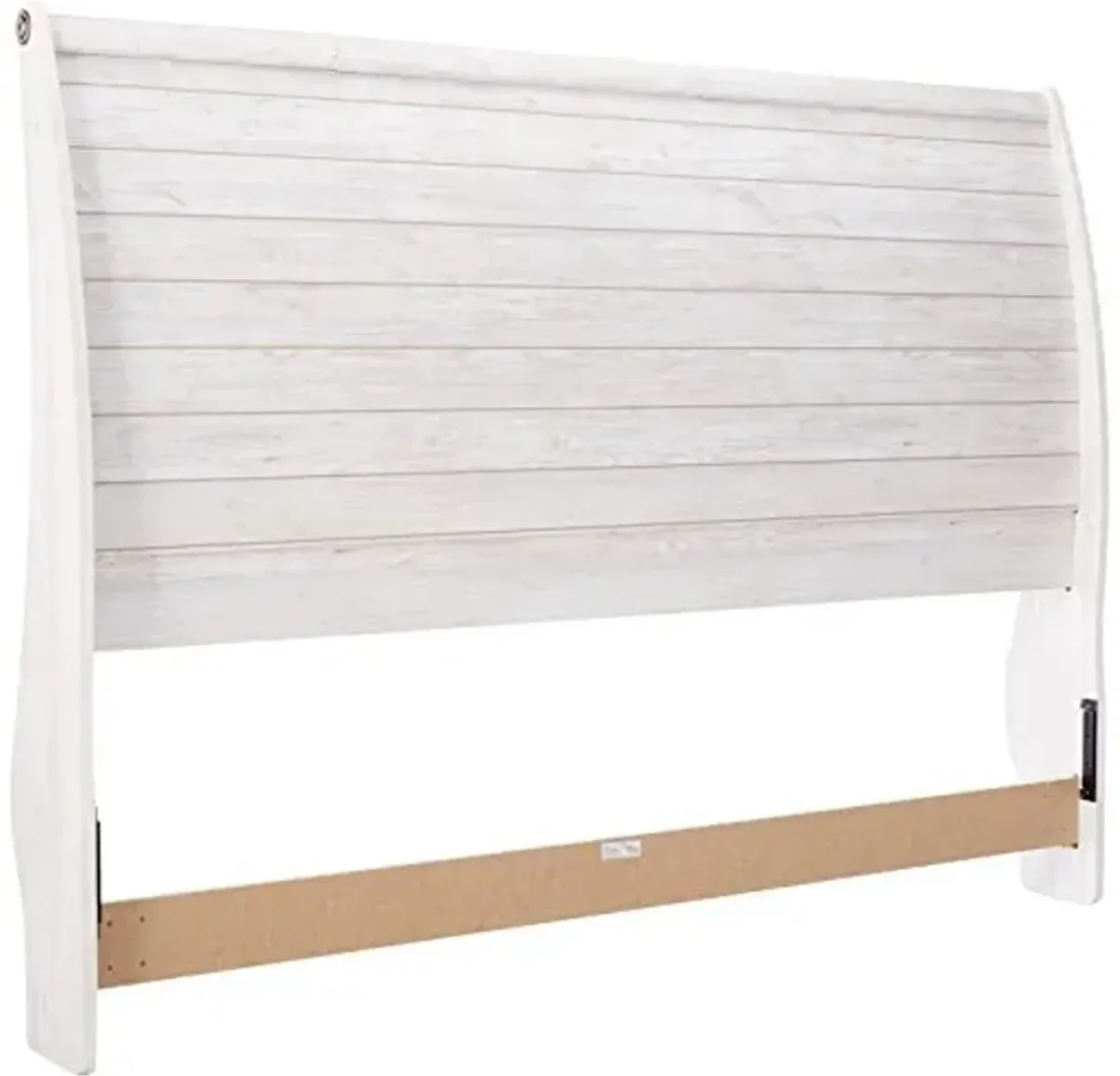 Signature Design by Ashley Willowton Cottage Farmhouse Sleigh Headboard ONLY, King, Whitewash