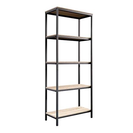 Sauder North Avenue Tall Bookcase, Charter Oak Finish & North Avenue TV Stand, for TVs up to 36", Charter Oak Finish