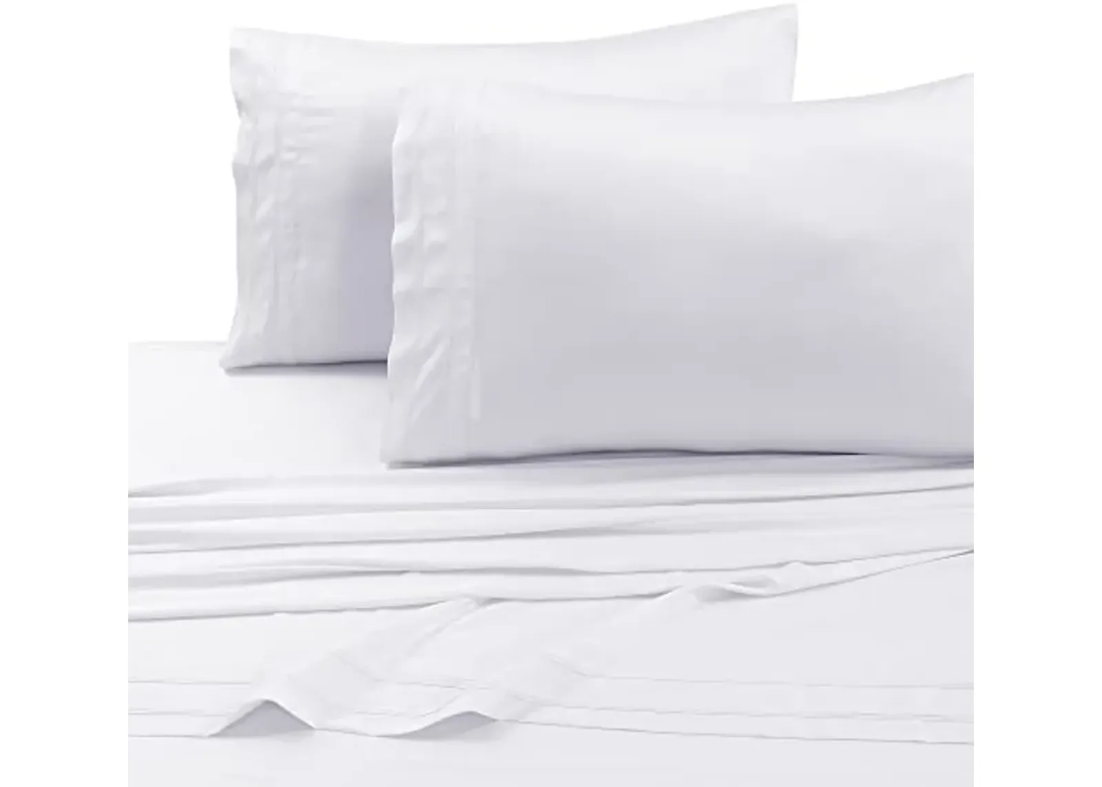 Tribeca Living BAMB300PCSTWH 300 TC Rayon from Bamboo Pillow Pair, Standard (Pack of 2), White