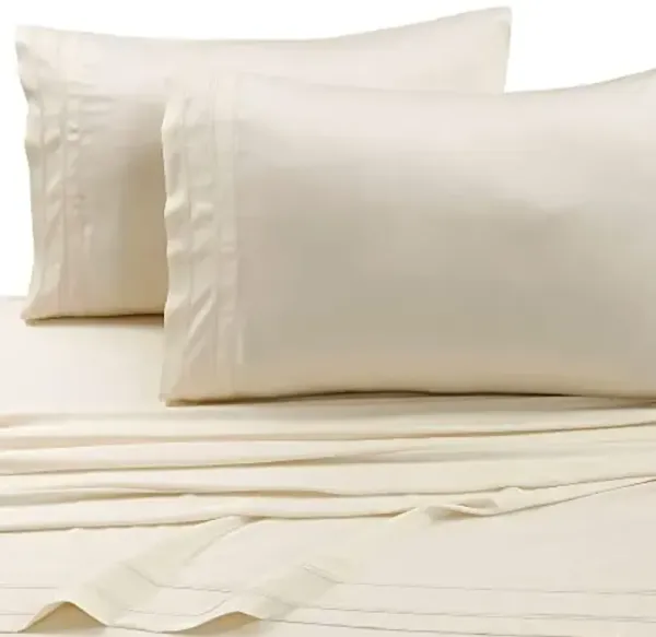 Tribeca Living BAMB300PCSTIV 300 TC Rayon from Bamboo Pillow Pair, Ivory, Standard