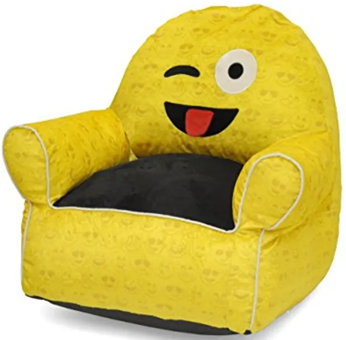 Emoji Pals Tongue Wink Toddler Bean Bag, Yellow