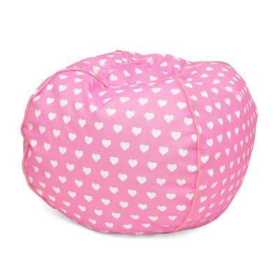 Heritage Kids Kids Hearts Round Bean Bag Chair, Pink