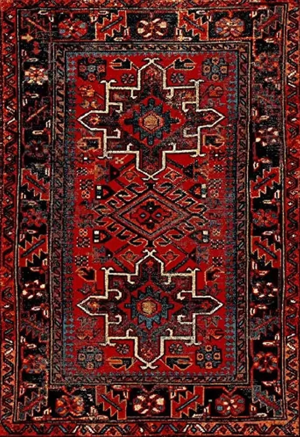 SAFAVIEH Vintage Hamadan Collection Area Rug - 6'7" x 9', Red & Multi, Oriental Traditional Persian Design, Non-Shedding & Easy Care, Ideal for High Traffic Areas in Living Room, Bedroom (VTH211A)