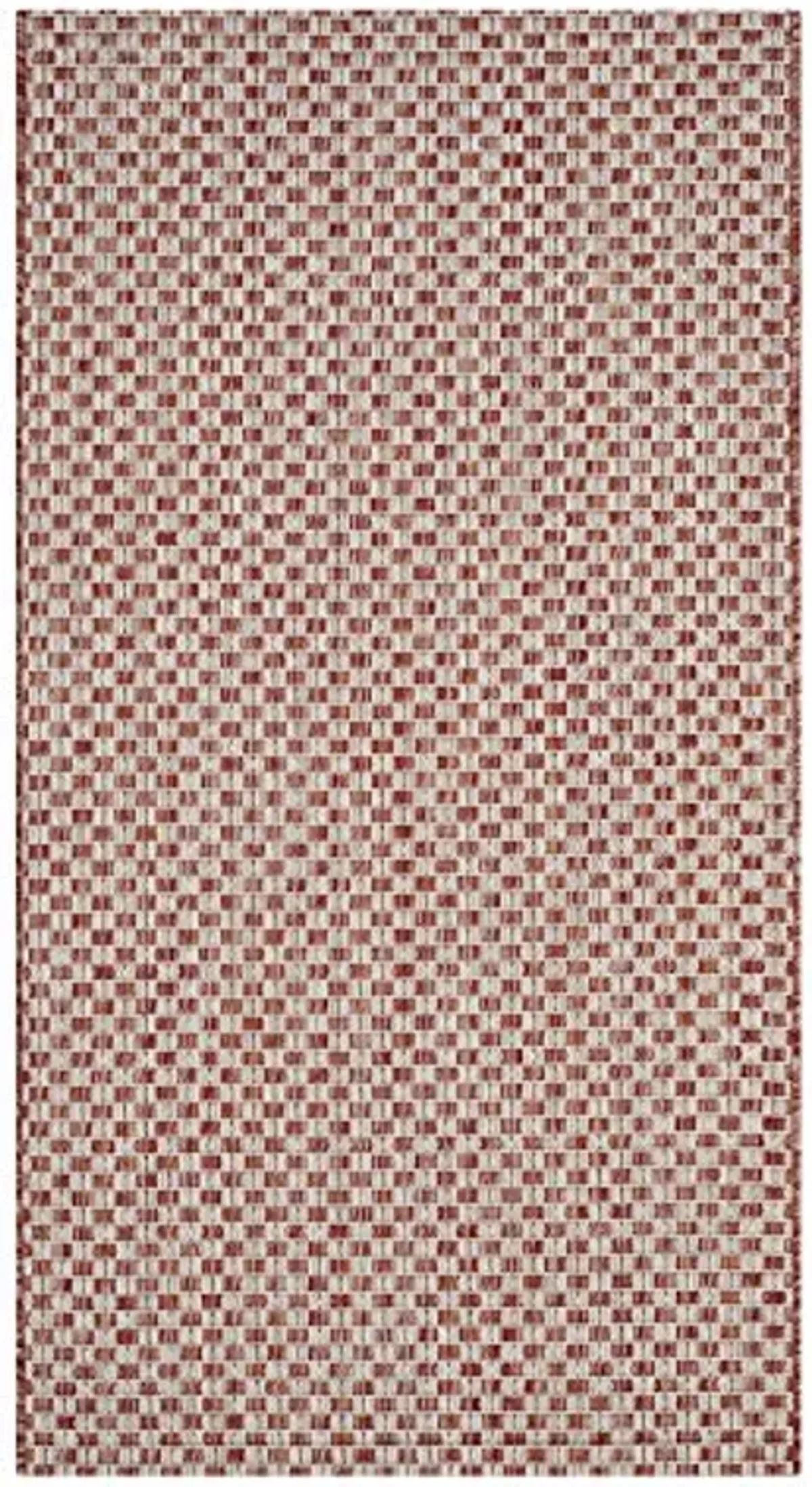 SAFAVIEH Courtyard Collection 2'3" x 8' Rust / Light Grey CY8653 Indoor-Outdoor Waterproof Easy-Cleaning Patio Backyard Mudroom Runner-Rug