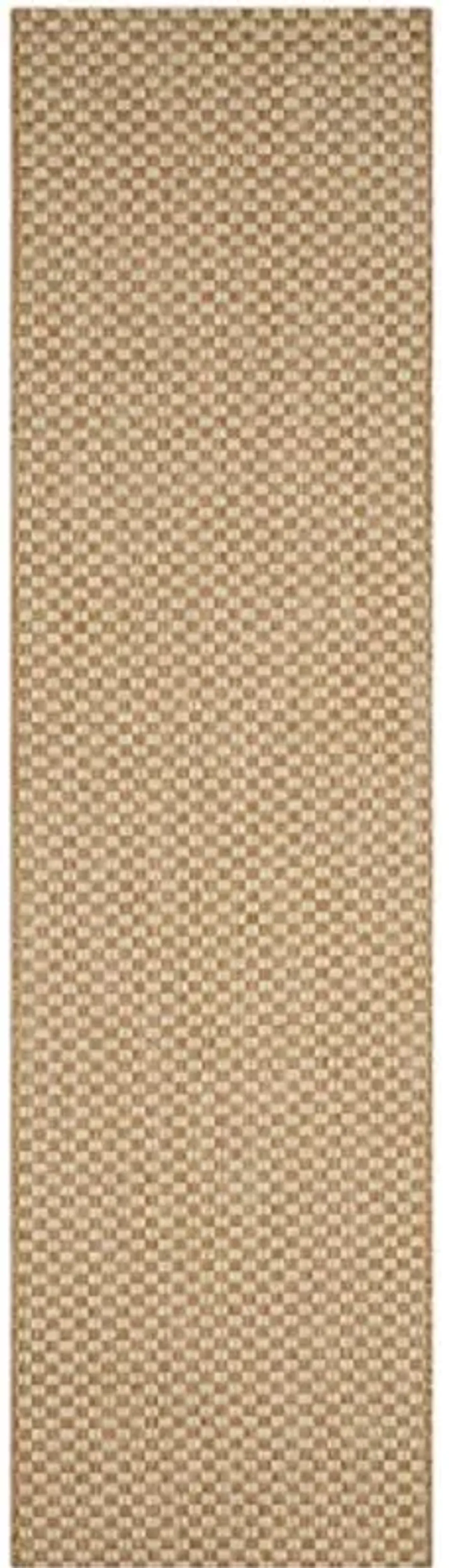 SAFAVIEH Courtyard Collection 2'3" x 8' Natural / Cream CY8653 Indoor/ Outside Waterproof Easy cleansingPatio Backyard Mudroom Runner Mat