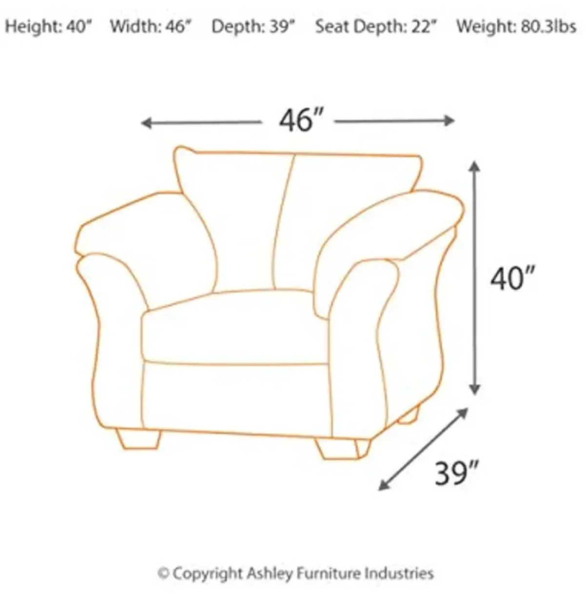 Signature Design by Ashley Darcy Casual Plush Chair, Grayish Brown