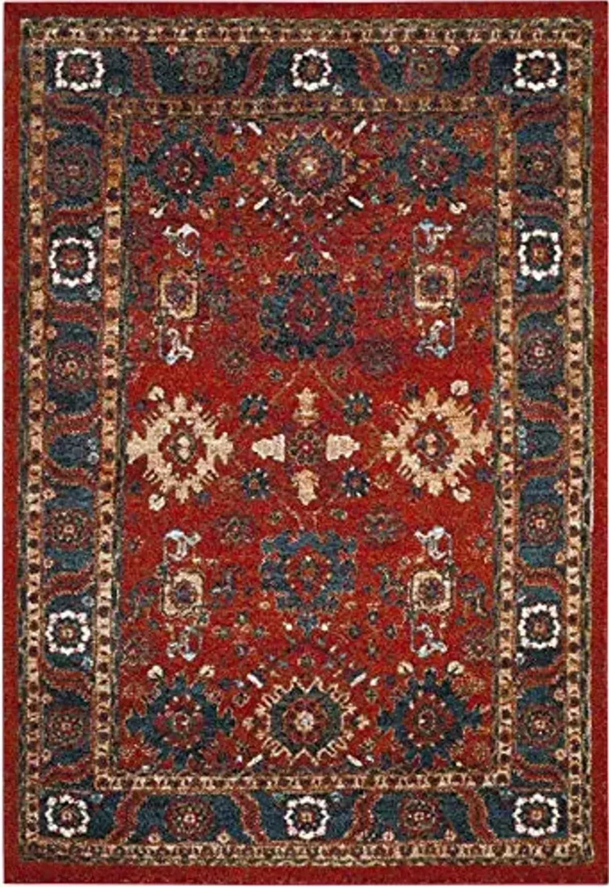 SAFAVIEH Vintage Hamadan Collection Area Rug - 2'7" x 5', Orange & Blue, Traditional Persian Design, Non-Shedding & Easy Care, Ideal for Front Door, Kitchen, Entryway, Accent Space (VTH214C)