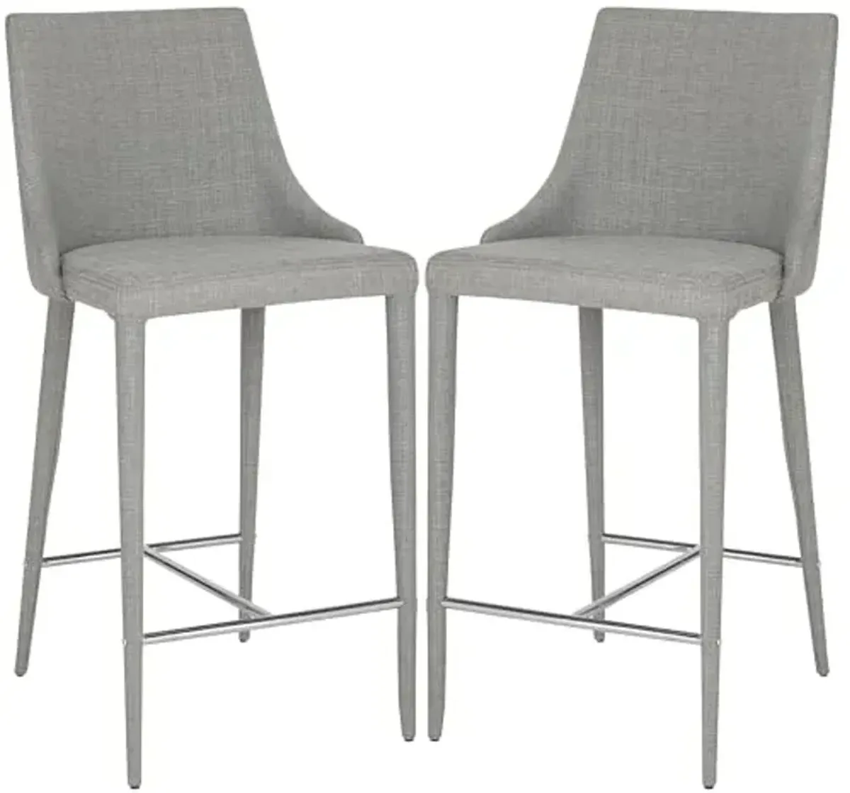 Safavieh Home Collection Summerset Mid-Century Modern White Counter Stool