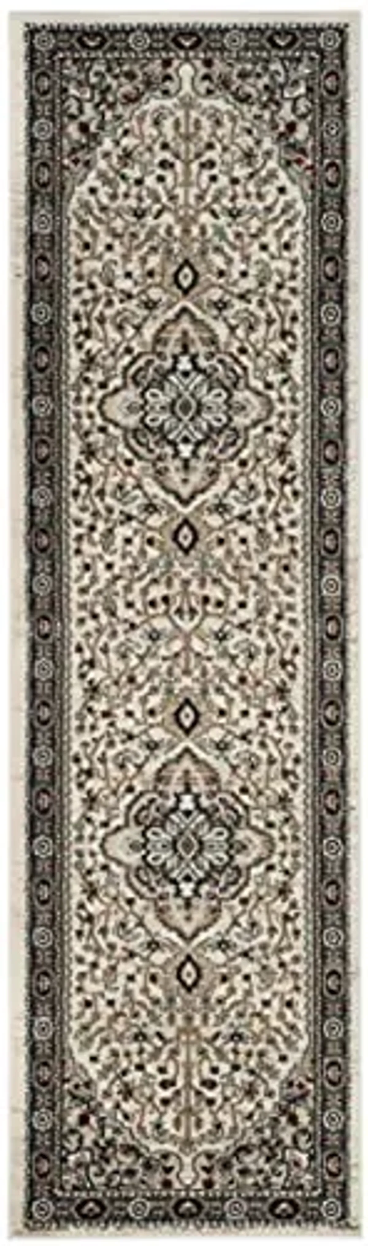 SAFAVIEH Lyndhurst Collection Runner Rug - 2'3" x 12', Cream & Beige, Traditional Oriental Design, Non-Shedding & Easy Care, Ideal for High Traffic Areas in Living Room, Bedroom (LNH338B)