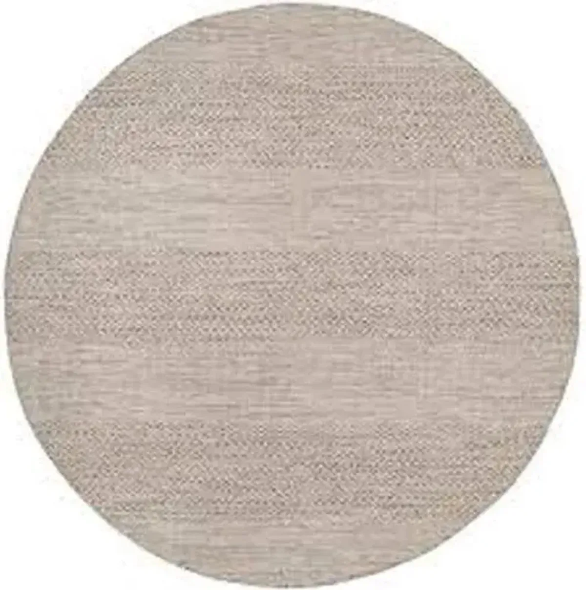 SAFAVIEH Montauk Collection Area Rug - 6' Round, Ivory & Steel Grey, Handmade Flat Weave Boho Farmhouse Cotton Tassel Fringe, Ideal for High Traffic Areas in Living Room, Bedroom (MTK330M)