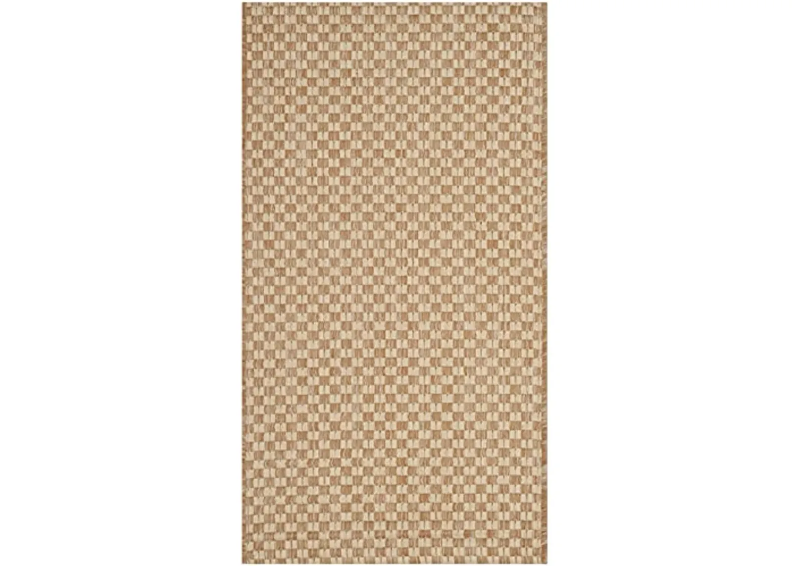 SAFAVIEH Courtyard Collection 2' x 3'7" Natural / Cream CY8653 Indoor/ Outside Waterproof Easy cleansingPatio Backyard Mudroom Accent Mat