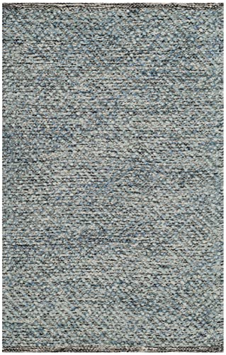 SAFAVIEH Natura Collection 2' x 3' Blue NAT503B Handmade Premium Wool Accent Rug