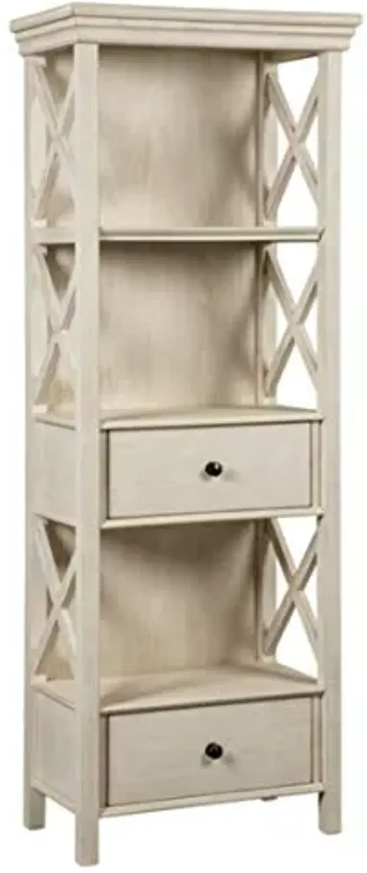 Signature Design by Ashley Bolanburg Cottage Chic Display Cabinet or Bookcase, Antique White