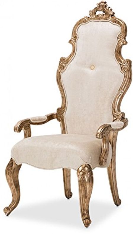 Michael Amini Platine de Royale Desk Chair, Champagne