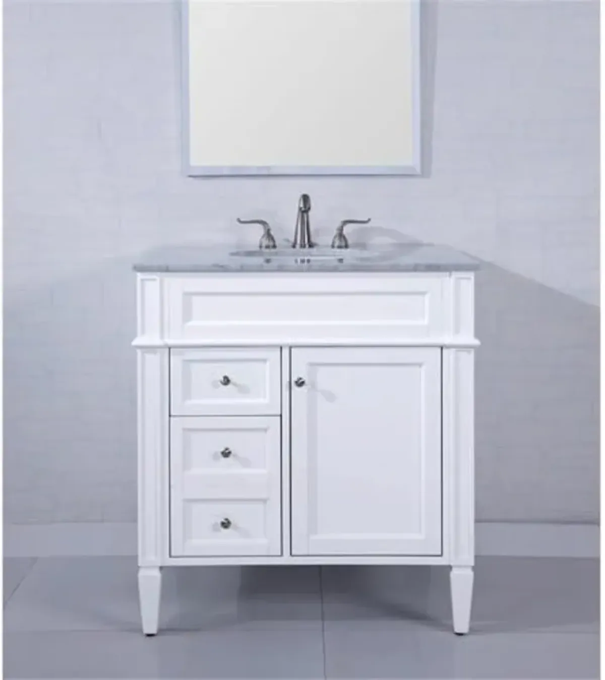 Elegant Decor VF-1024 Single Bathroom Vanity Set, 32", White/VF-1024