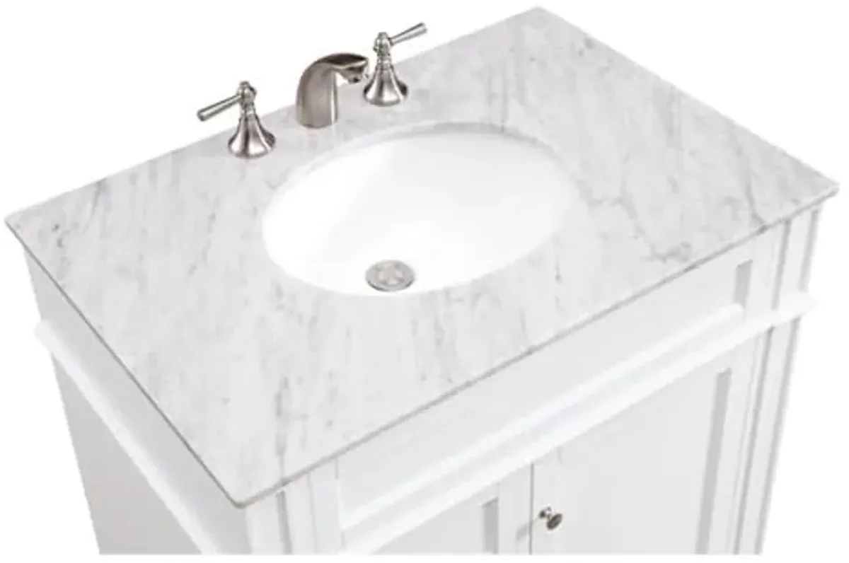 Elegant Decor VF-1024 Single Bathroom Vanity Set, 32", White/VF-1024