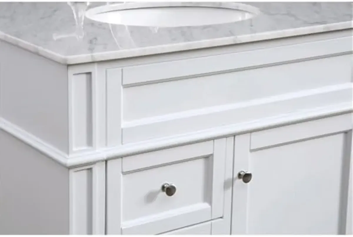 Elegant Decor VF-1024 Single Bathroom Vanity Set, 32", White/VF-1024