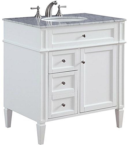 Elegant Decor VF-1024 Single Bathroom Vanity Set, 32", White/VF-1024