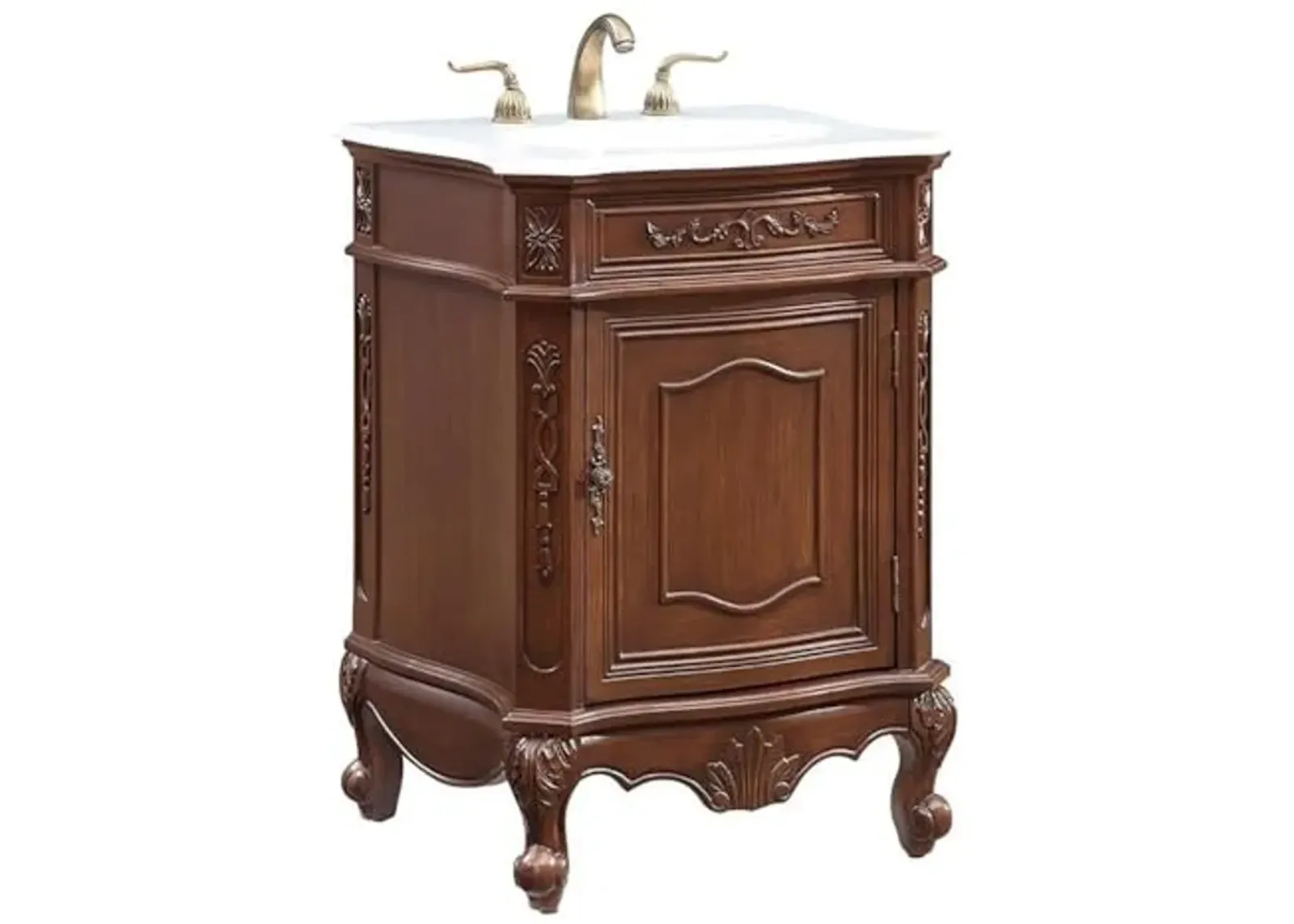 Elegant Decor VF-1031 Single Bathroom Vanity Set, 24", Coffee/VF-1031