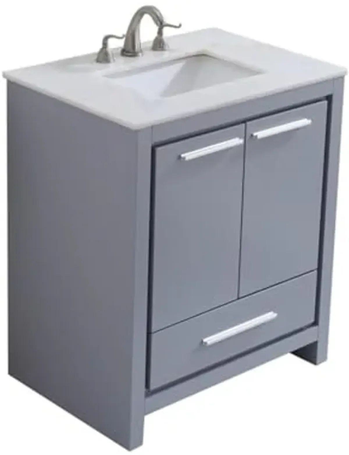 Elegant Decor VF-1028 Single Bathroom Vanity Set, 30", Grey/VF-1028