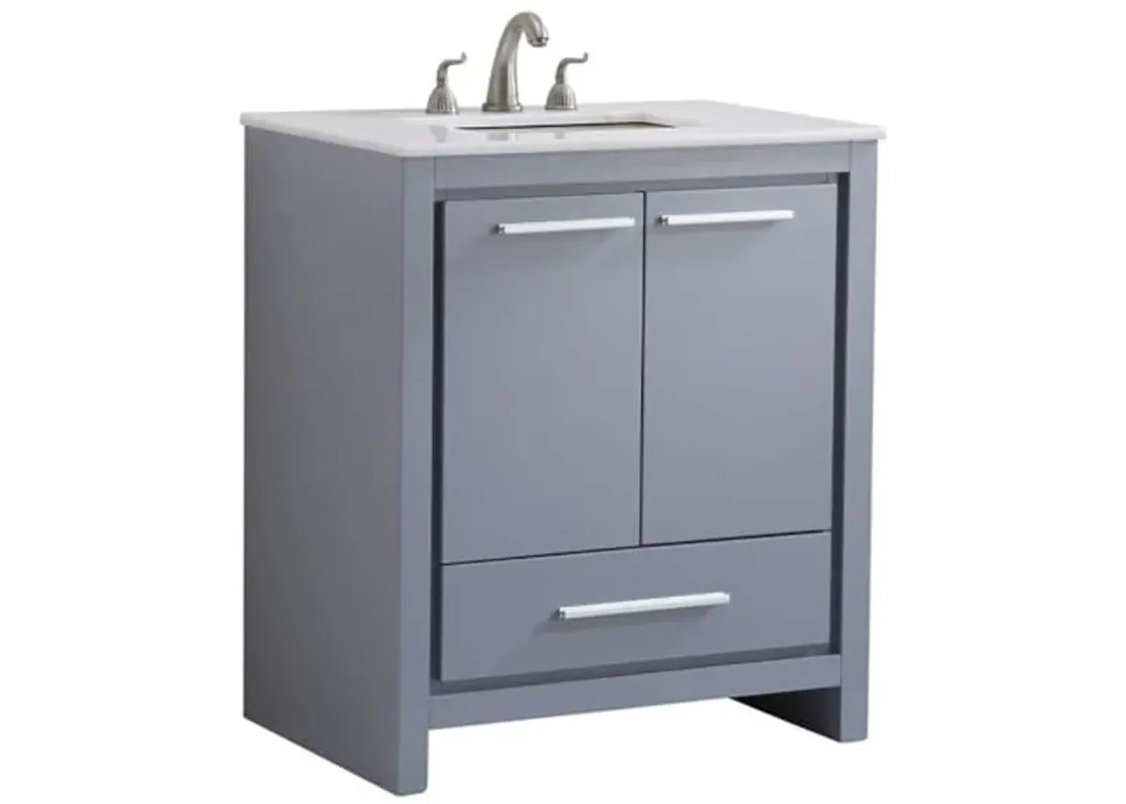 Elegant Decor VF-1028 Single Bathroom Vanity Set, 30", Grey/VF-1028